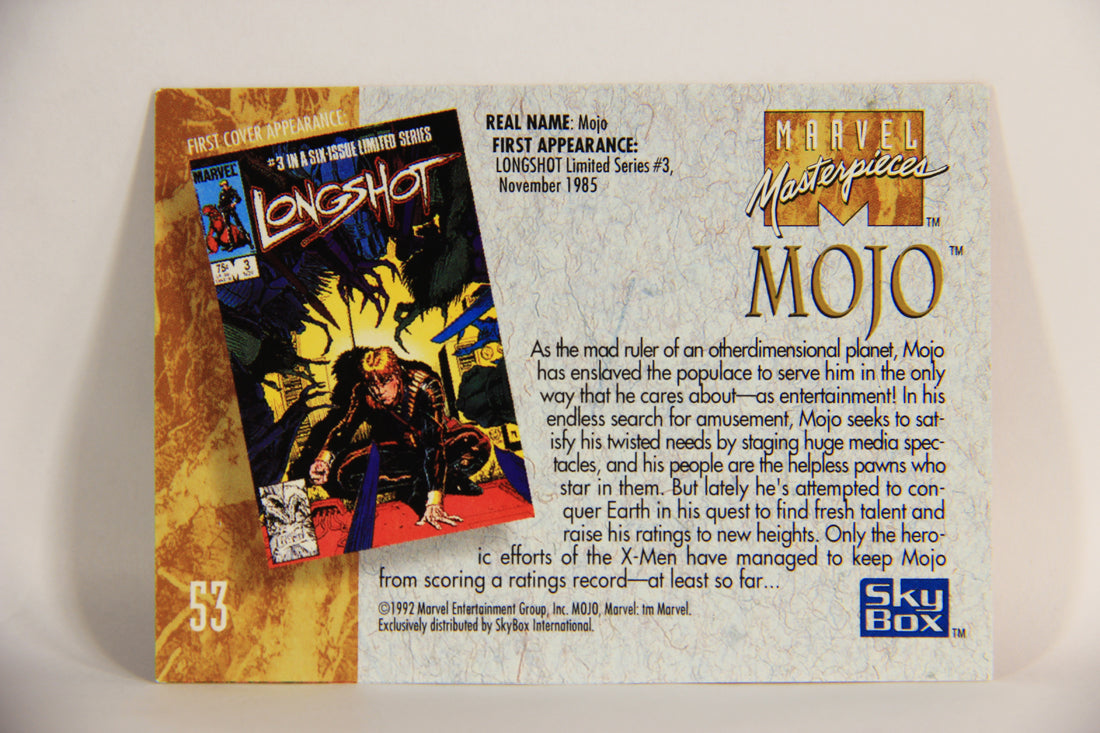 Marvel Masterpieces 1992 Trading Card #53 Mojo ENG SkyBox L005148