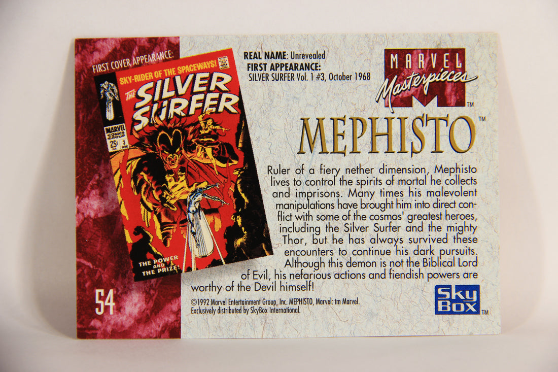 Marvel Masterpieces 1992 Trading Card #54 Mephisto ENG SkyBox L005149