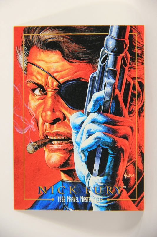 Marvel Masterpieces 1992 Trading Card #64 Nick Fury ENG SkyBox L005159