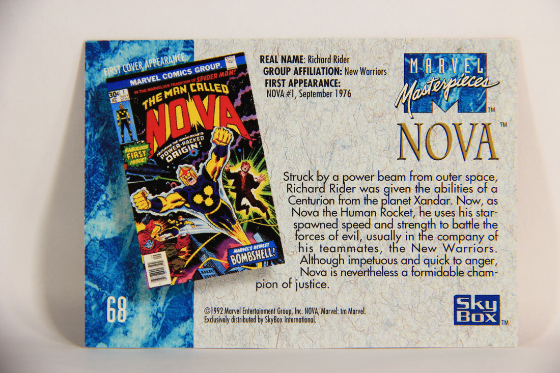 Marvel Masterpieces 1992 Trading Card #68 Nova ENG SkyBox L005163