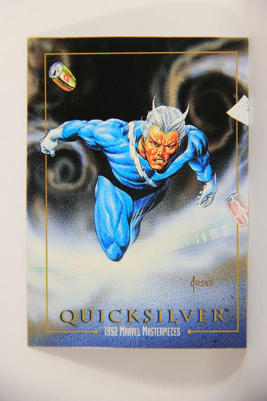 Marvel Masterpieces 1992 Trading Card #71 Quicksilver ENG SkyBox L005166