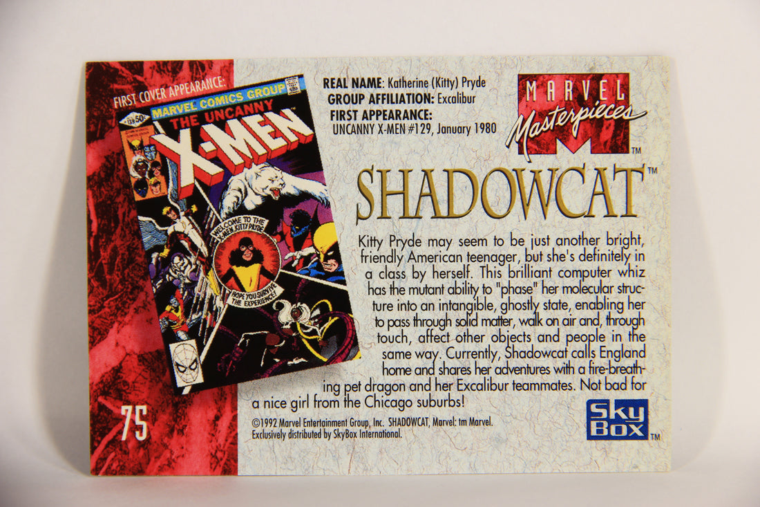 Marvel Masterpieces 1992 Trading Card #75 Shadowcat ENG SkyBox L005170