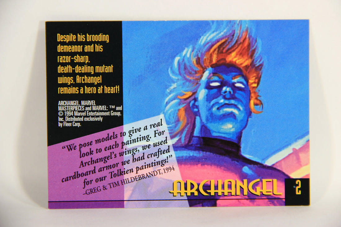 Marvel Masterpieces 1994 Trading Card #2 Archangel ENG Fleer L005202