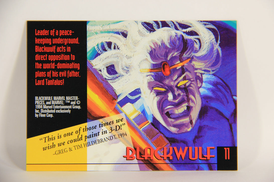 Marvel Masterpieces 1994 Trading Card #11 Blackwulf ENG Fleer L005211