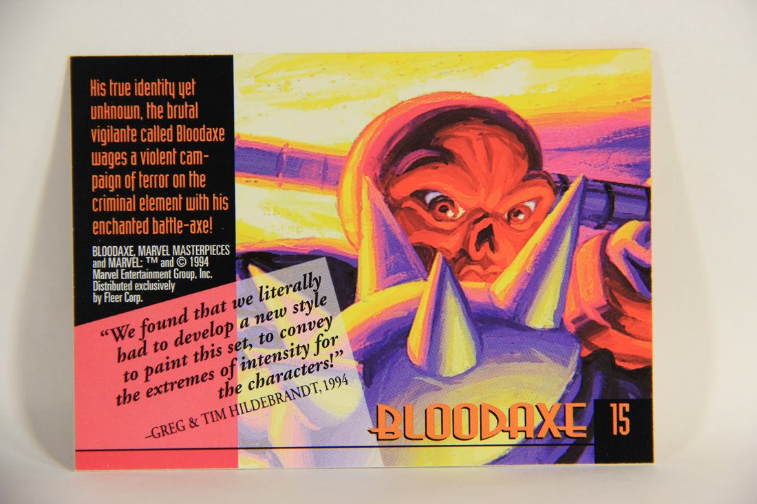 Marvel Masterpieces 1994 Trading Card #15 Bloodaxe ENG Fleer L005215