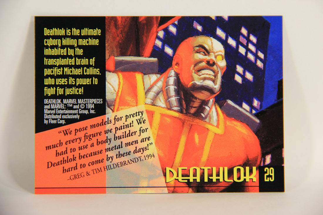 Marvel Masterpieces 1994 Trading Card #29 Deathlok ENG Fleer L005229