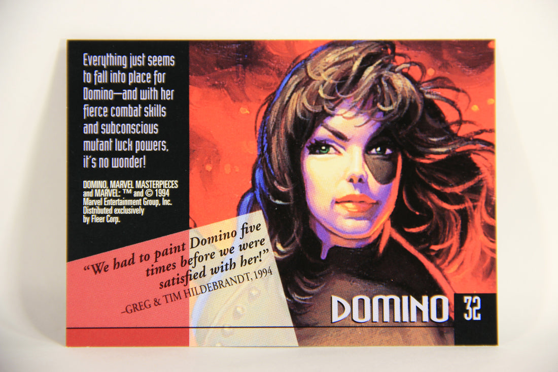 Marvel Masterpieces 1994 Trading Card #32 Domino ENG Fleer L005232