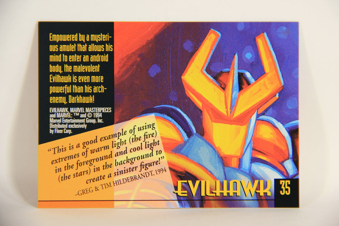 Marvel Masterpieces 1994 Trading Card #35 Evilhawk ENG Fleer L005235