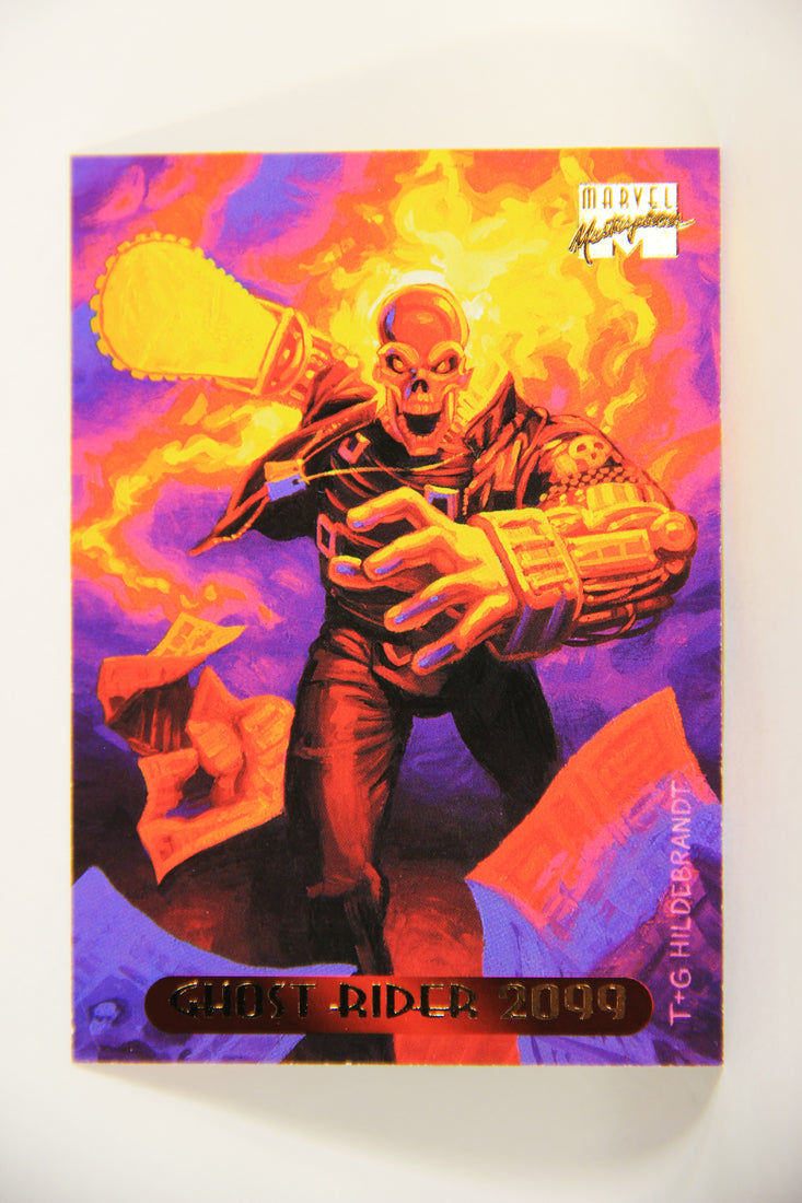 Ghost Rider Card Marvel Masterpieces 1994 Trading Card #43 Ghost Rider 2099 ENG Fleer L ...