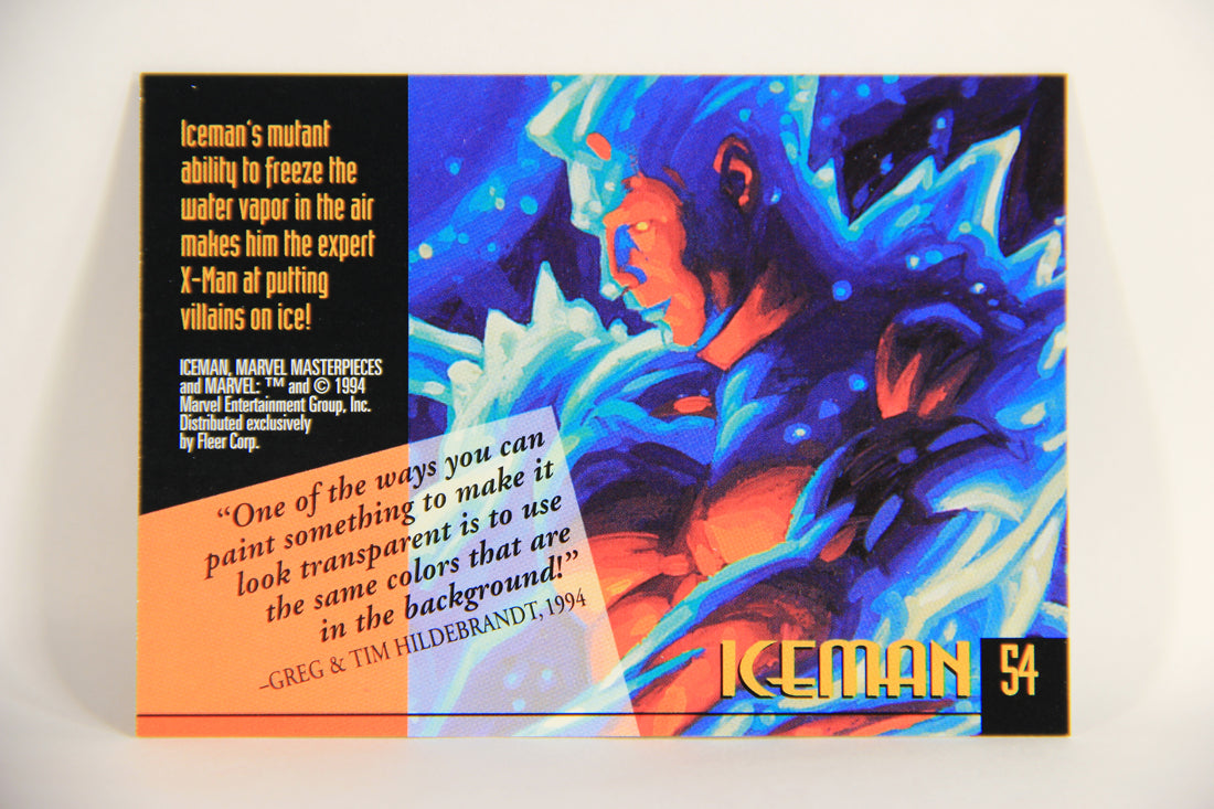 Marvel Masterpieces 1994 Trading Card #54 Iceman ENG Fleer L005254