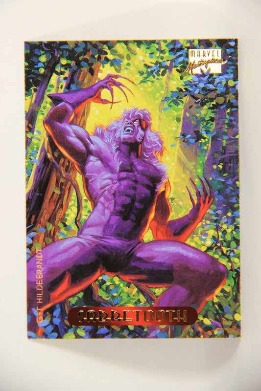 Marvel Masterpieces 1994 Trading Card #102 Sabretooth ENG Fleer L005302