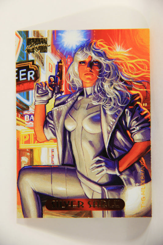 Marvel Masterpieces 1994 Trading Card #110 Silver Sable ENG Fleer L005310