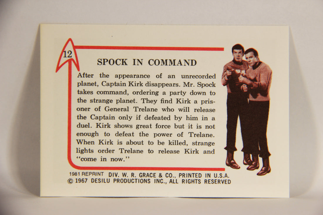 Star Trek 1981 REPRINT 1967 Leaf Trading Card #12 Spock in Command L005373