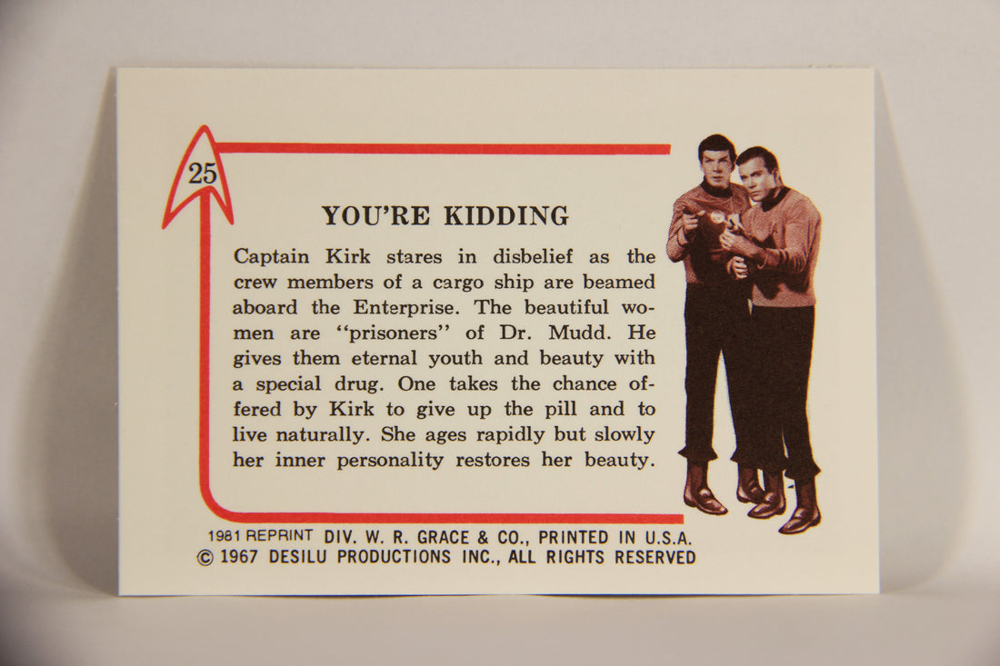 Star Trek 1981 REPRINT 1967 Leaf Trading Card #25 You're Kidding L005386