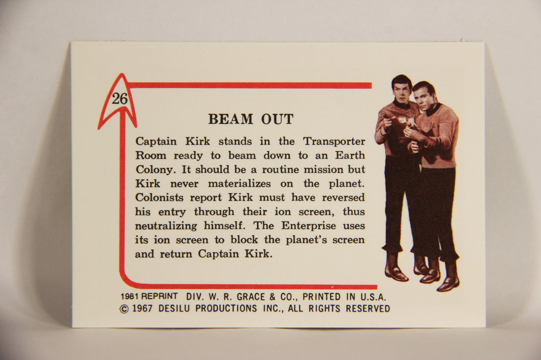 Star Trek 1981 REPRINT 1967 Leaf Trading Card #26 Beam Out L005387