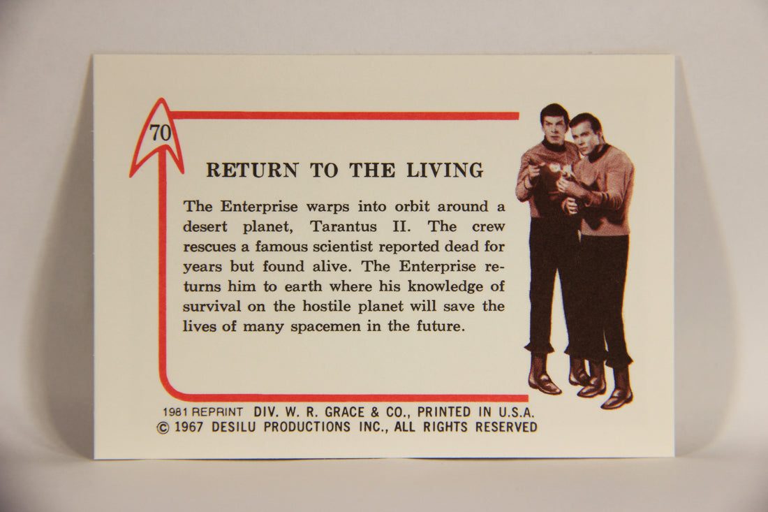 Star Trek 1981 REPRINT 1967 Leaf Trading Card #70 Return To The Living L005431