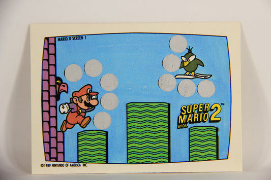 Super Mario Bros 2 Nintendo 1989 Scratch-Off Card Screen #1 Of 10 ENG L005904