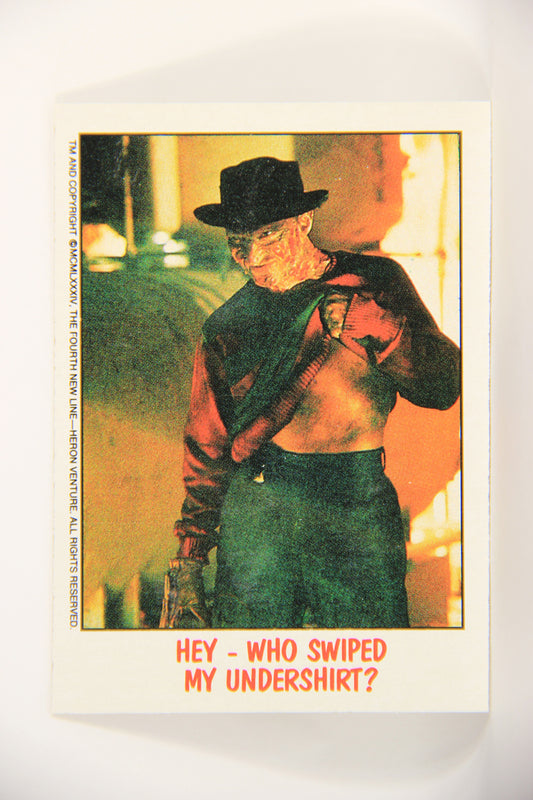 Fright Flicks 1988 Trading Card #18 Hey Who Swiped My Undershirt NOES L005936
