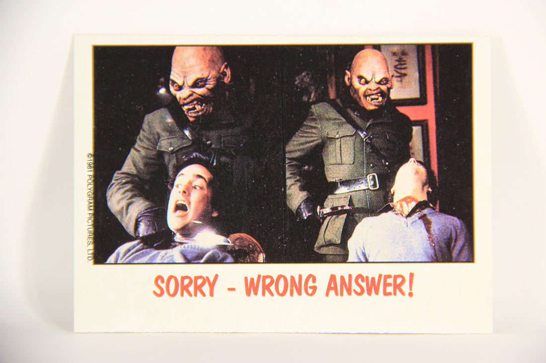 Fright Flicks 1988 Trading Card #26 Sorry Wrong Answer AAWIL L005944
