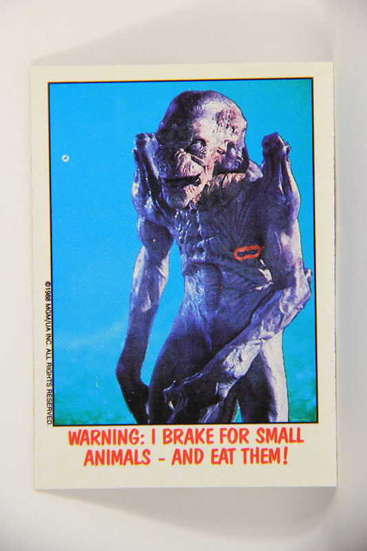 Fright Flicks 1988 Card #28 Warning I Brake For Small Animals And Eat Them L005946