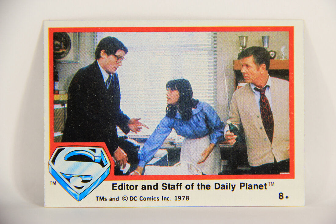 Superman The Movie 1978 Trading Card #8 Editor And Staff Of The Daily Planet L006027