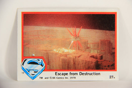 Superman The Movie 1978 Trading Card #27 Escape From Destruction L006046