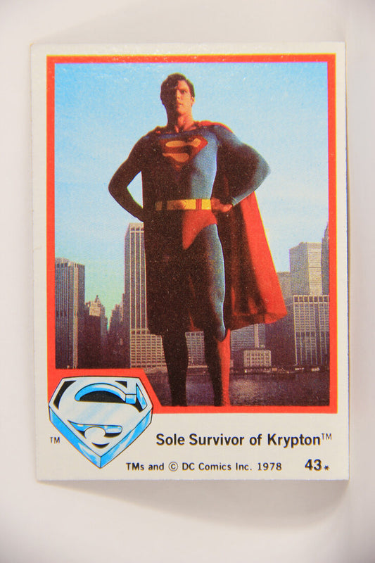 Superman The Movie 1978 Trading Card #43 Sole Survivor Of Krypton L006062
