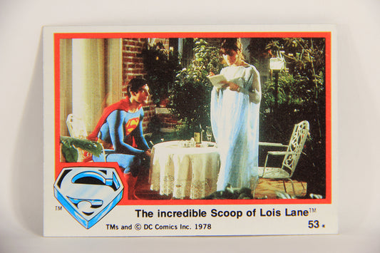 Superman The Movie 1978 Trading Card #53 The Incredible Scoop Of Lois Lane L006072