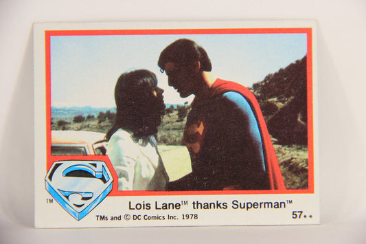 Superman The Movie 1978 Trading Card #57 Lois Lane Thanks Superman L006076