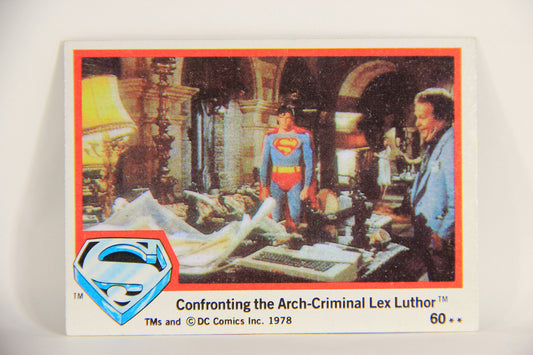 Superman The Movie 1978 Trading Card #60 Confronting The Arch-Criminal Lex Luthor L006079