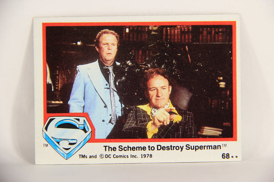 Superman The Movie 1978 Trading Card #68 The Scheme To Destroy Superman L006087
