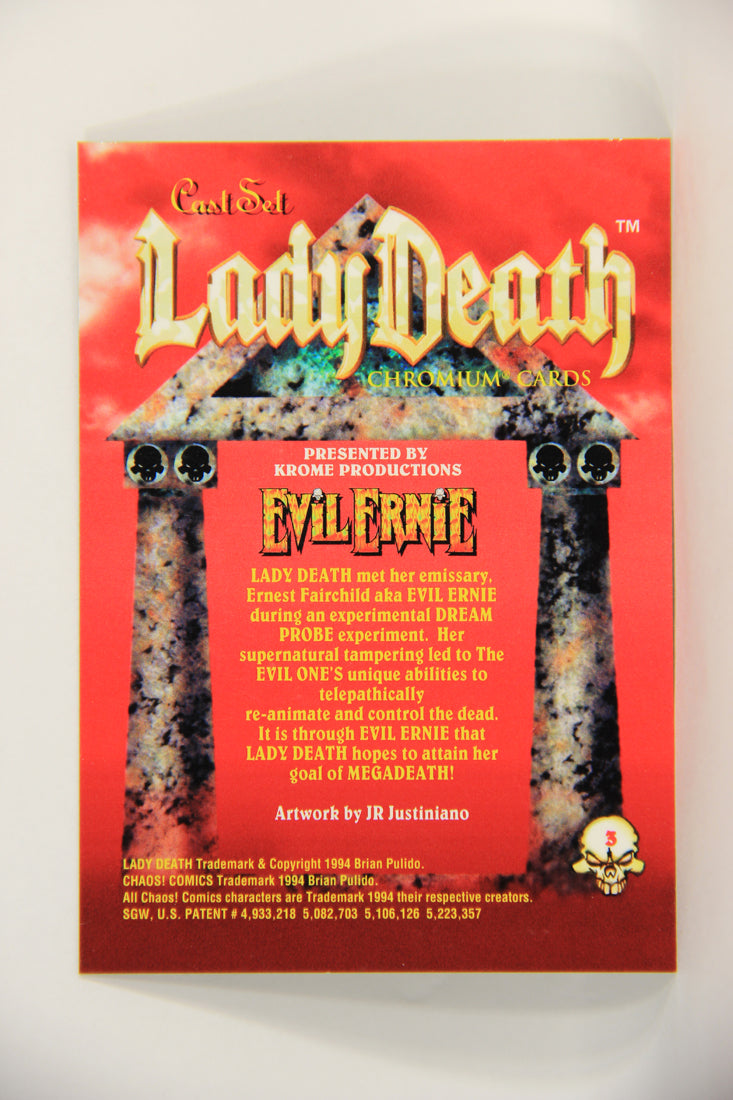 Lady Death Chromium 1994 Trading Card #3 Evil Ernie ENG L006242