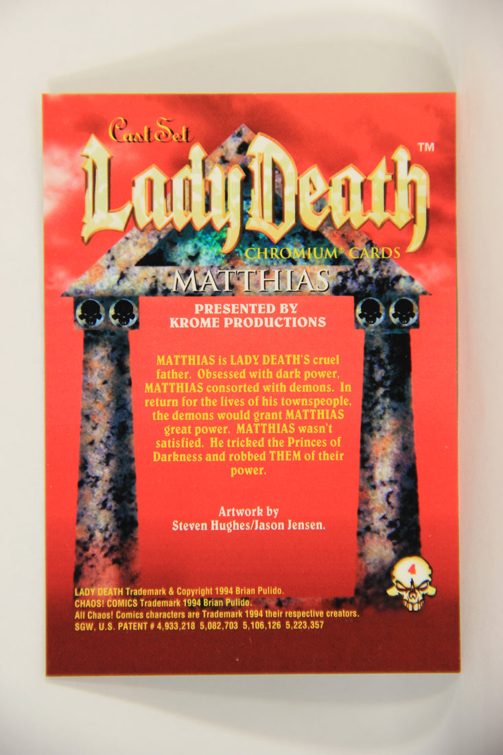 Lady Death Chromium 1994 Trading Card #4 Matthias ENG L006243