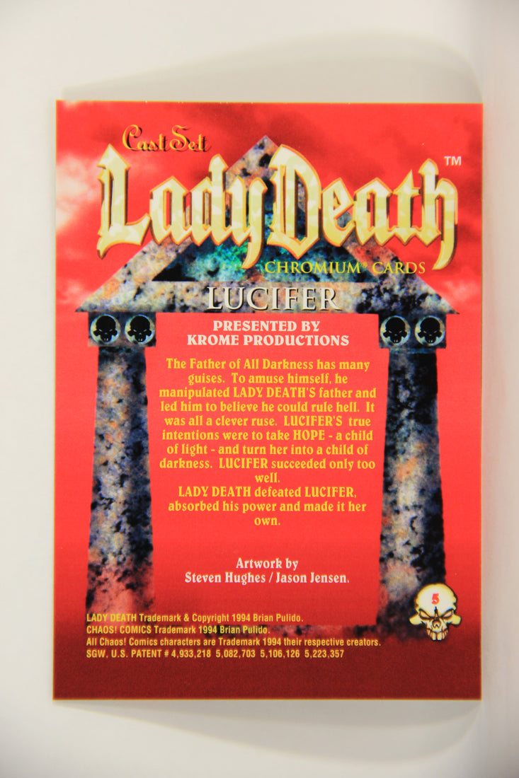 Lady Death Chromium 1994 Trading Card #5 Lucifer ENG L006244