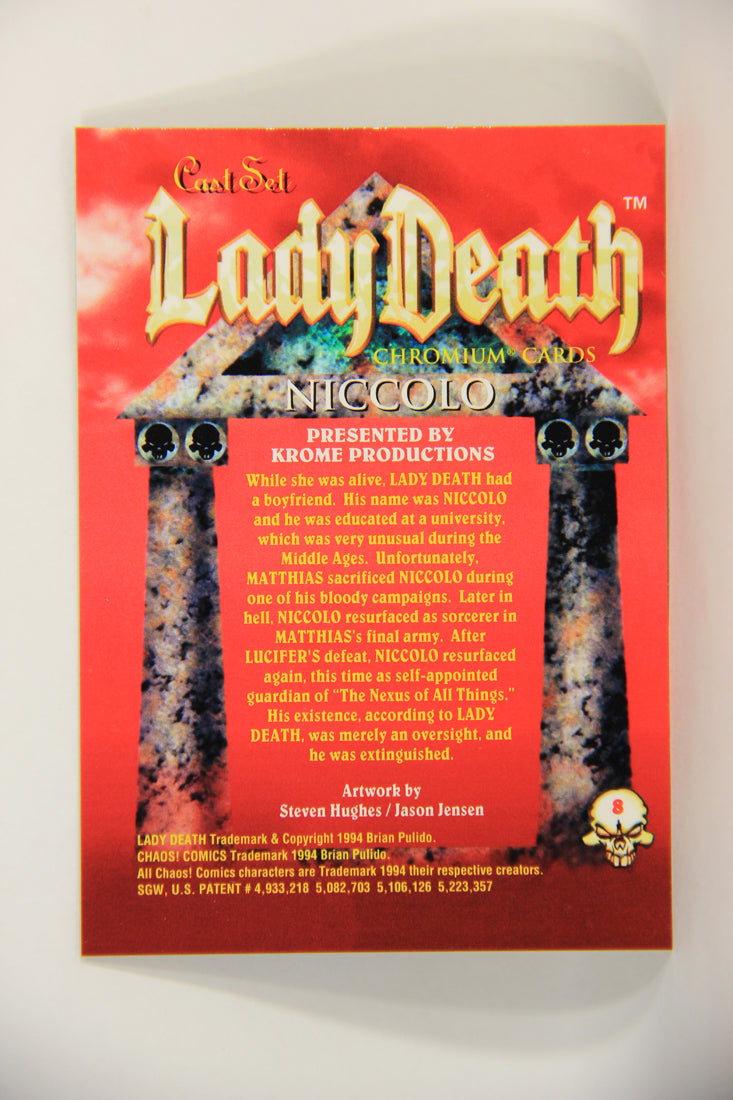 Lady Death Chromium 1994 Trading Card #8 Niccolo ENG L006247