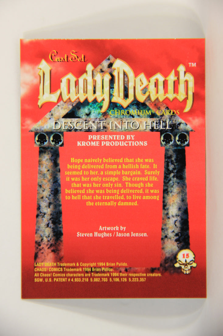 Lady Death Chromium 1994 Trading Card #15 Descent Into Hell ENG L006254