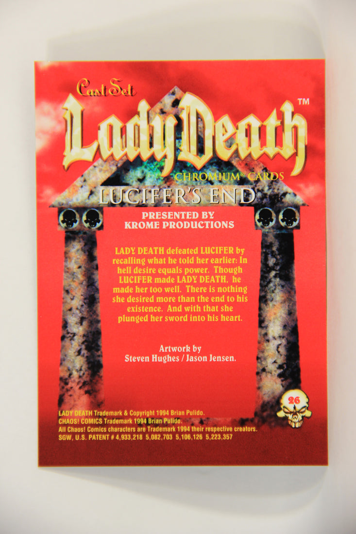Lady Death Chromium 1994 Trading Card #26 Lucifer's End ENG L006265