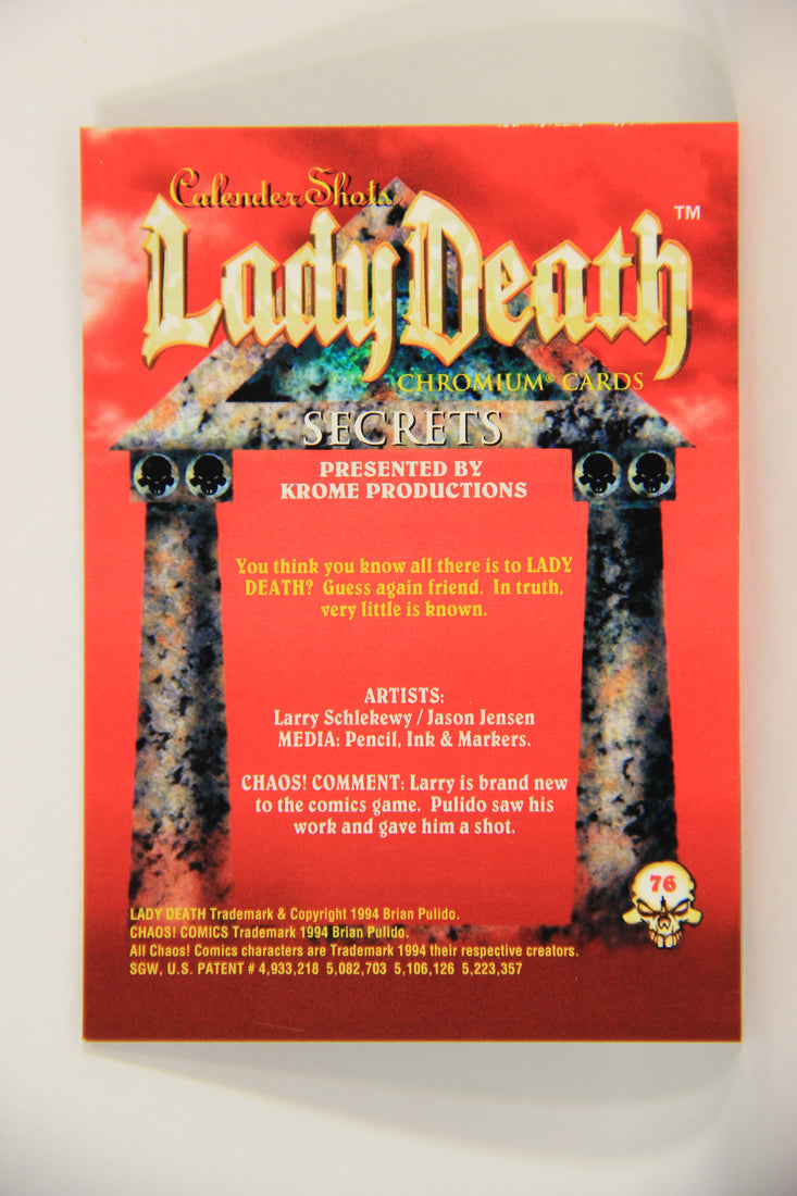 Lady Death Chromium 1994 Trading Card #76 Secrets ENG L006313