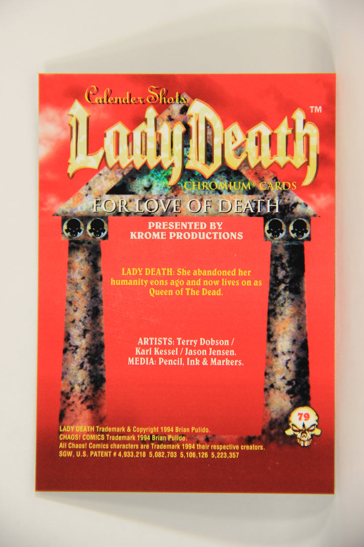 Lady Death Chromium 1994 Trading Card #79 For Love Of Death ENG L006316