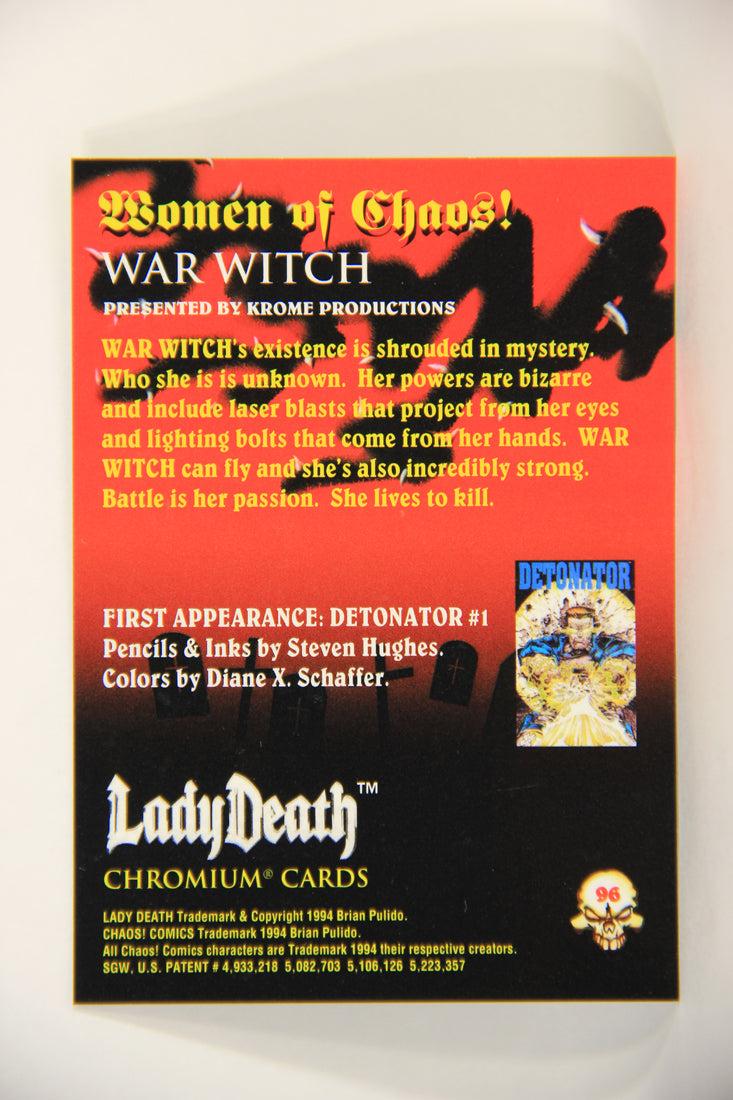 Lady Death Chromium 1994 Trading Card #96 War Witch ENG L006327