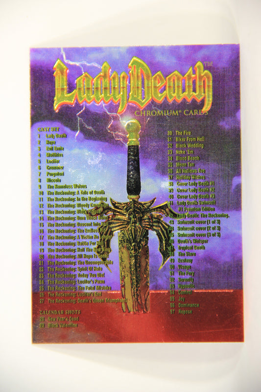 Lady Death Chromium 1994 Card #100 Chromium Cards Checklist ENG L006331