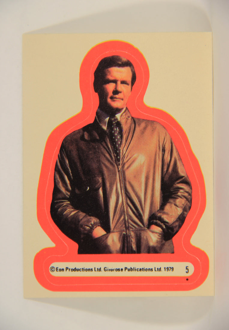 Moonraker James Bond 1979 Trading Card Sticker #5 Roger Moore Plays Bond 007 L006841