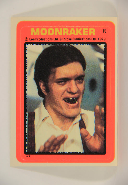 Moonraker James Bond 1979 Trading Card Sticker #10 Richard Kiel Plays Jaws L006846