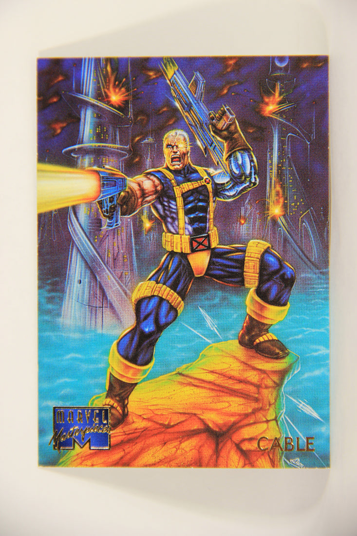 Marvel Masterpieces 1995 Trading Card #15 Cable ENG Fleer L006954