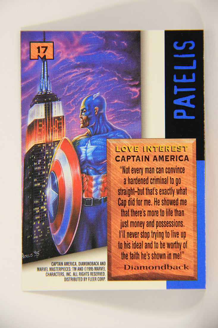 Marvel Masterpieces 1995 Trading Card #17 Captain America ENG Fleer L006956