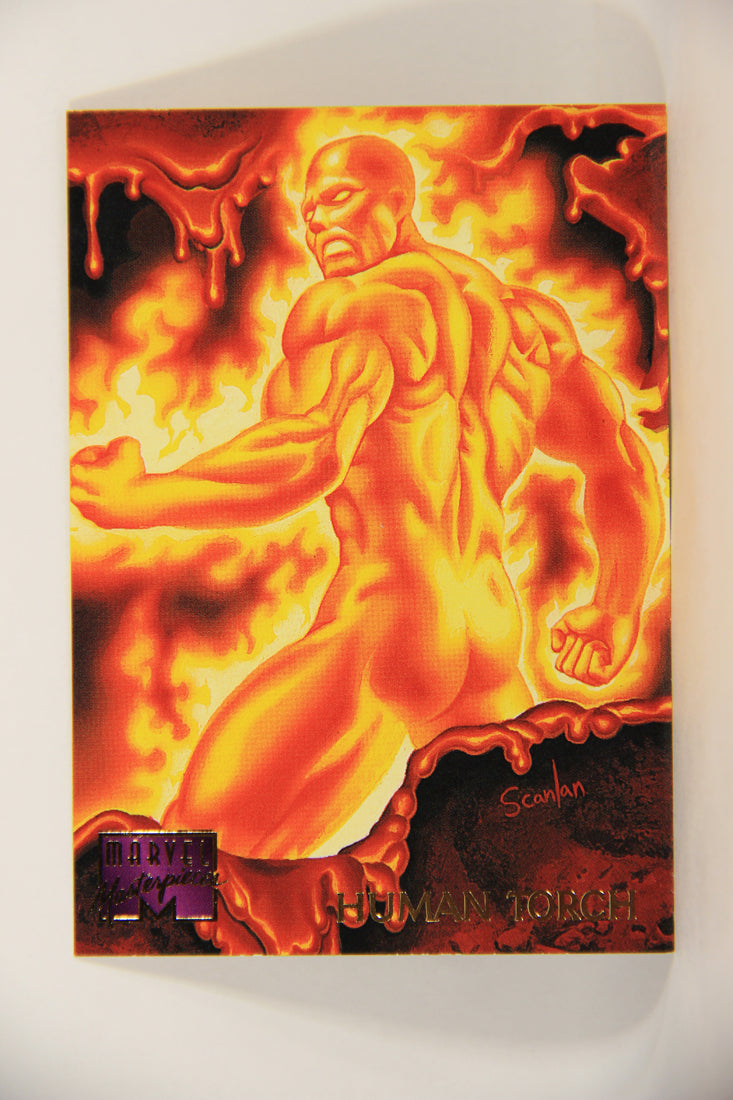 Marvel Masterpieces 1995 Trading Card #45 Human Torch ENG Fleer L006984