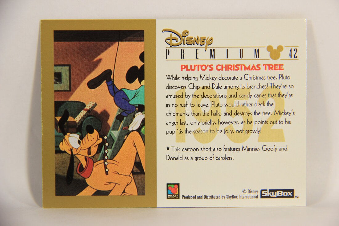 Disney Premium 1995 Trading Card #42 Pluto's Christmas Tree L007225