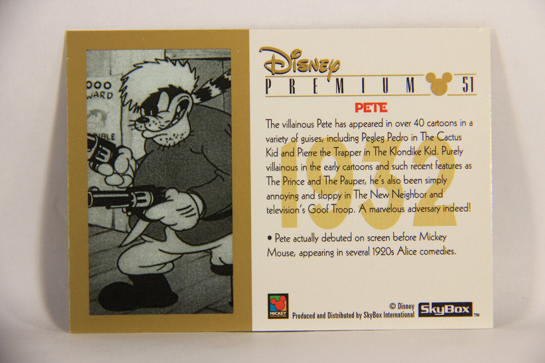 Disney Premium 1995 Trading Card #51 Pete L007234