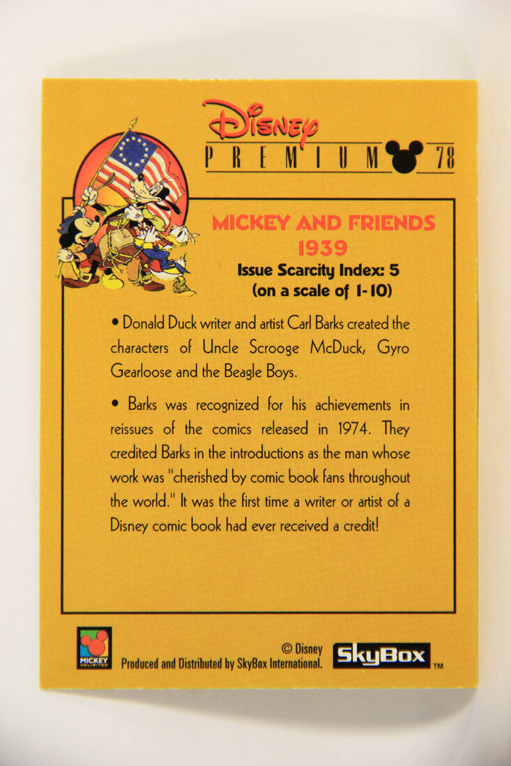 Disney Premium 1995 Trading Card #78 Mickey And Friends 1939 L007261