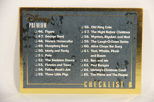 Disney Premium 1995 Trading Card #80 Checklist B L007263